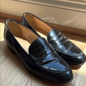 J. Crew Black Patent Leather Loafers